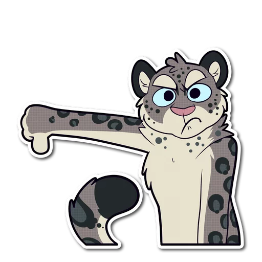 Sticker Snow Leopard