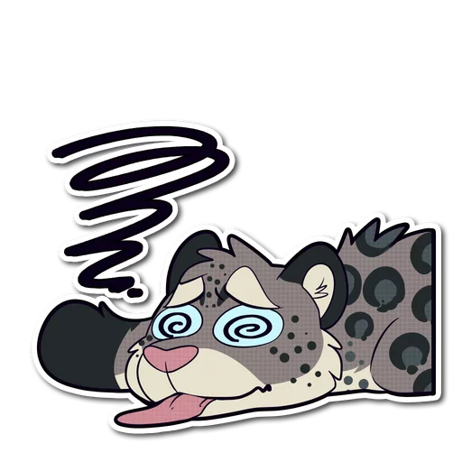 Sticker Snow Leopard