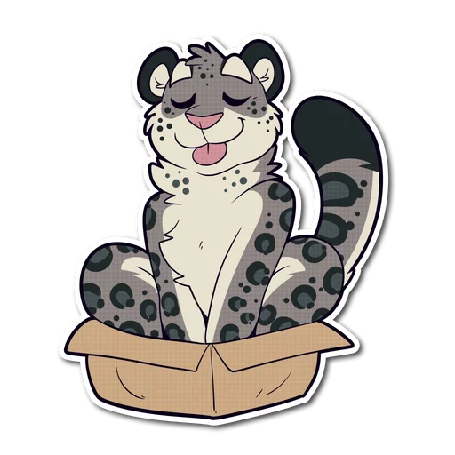 Sticker Snow Leopard