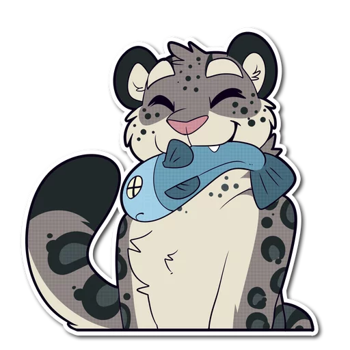 Sticker Snow Leopard