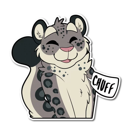 Sticker Snow Leopard