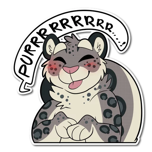 Sticker Snow Leopard