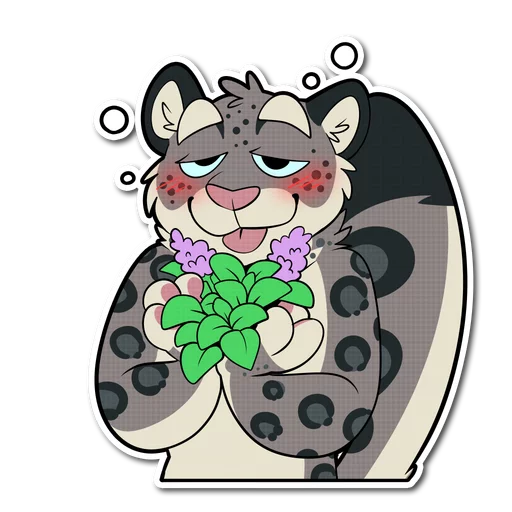 Sticker Snow Leopard