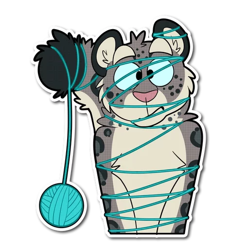 Sticker Snow Leopard