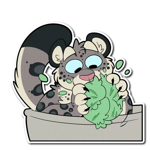 Sticker Snow Leopard