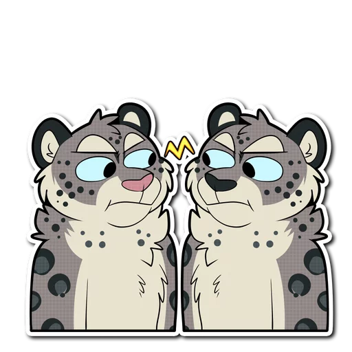 Sticker Snow Leopard