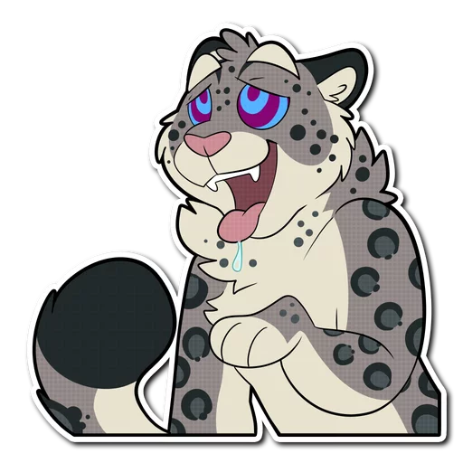 Sticker Snow Leopard