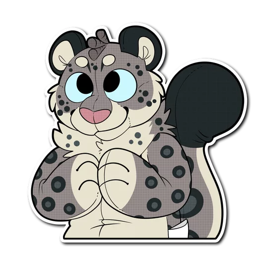 Sticker Snow Leopard