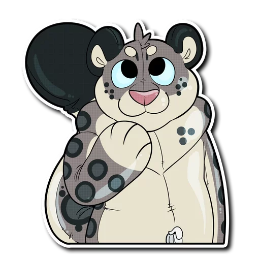 Sticker Snow Leopard