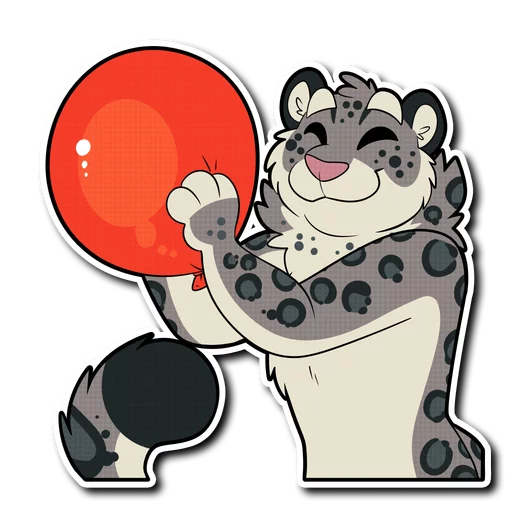 Sticker Snow Leopard