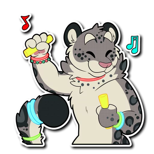 Sticker Snow Leopard