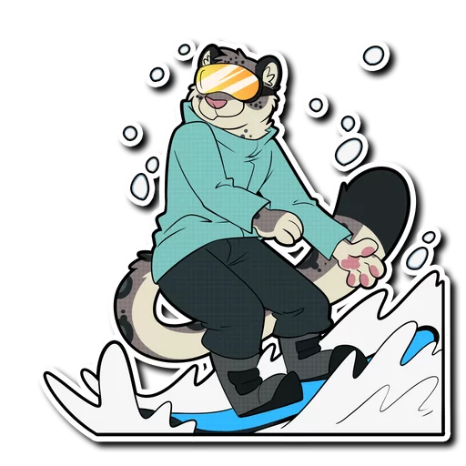 Sticker from the "Snow Leopard" sticker pack