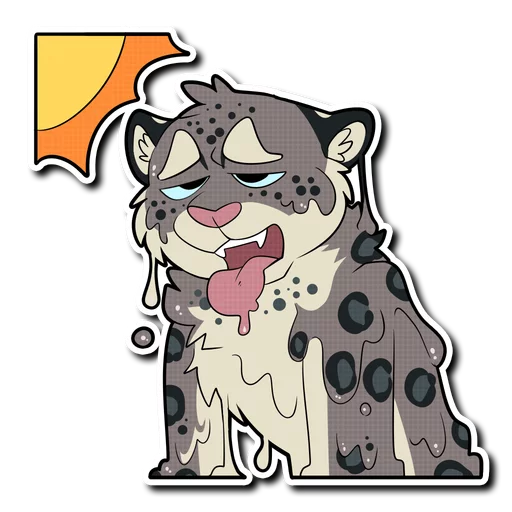 Sticker Snow Leopard