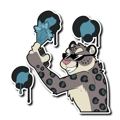 Sticker Snow Leopard