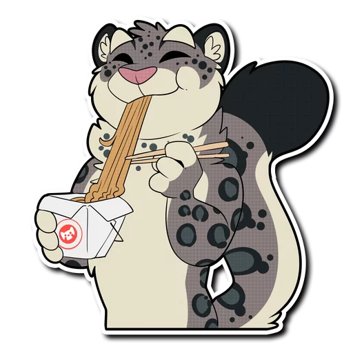 Sticker Snow Leopard