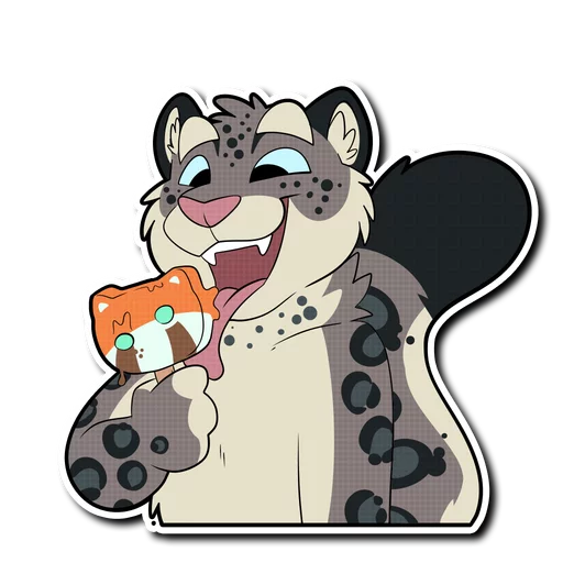 Sticker Snow Leopard