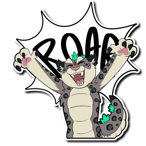 Sticker Snow Leopard