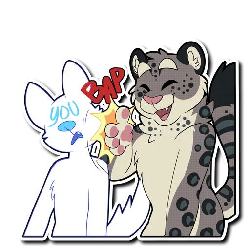 Sticker Snow Leopard