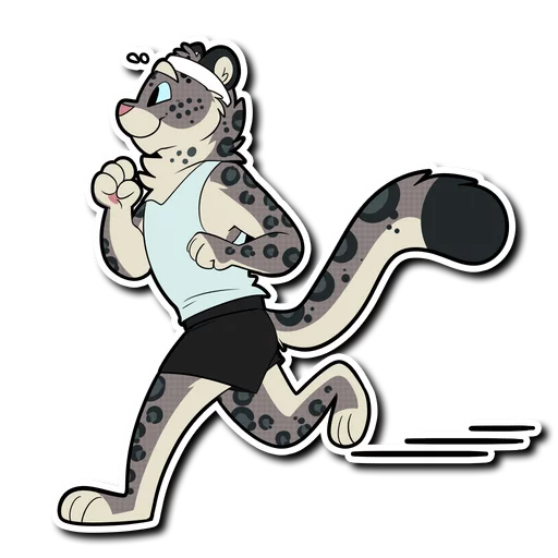 Sticker Snow Leopard