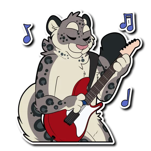 Sticker Snow Leopard