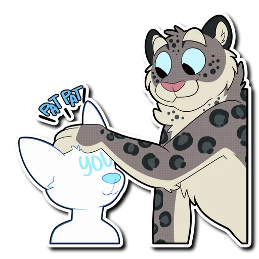 Sticker Snow Leopard