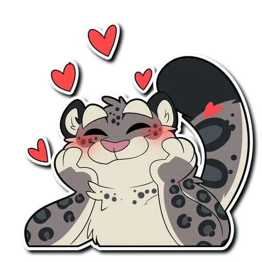 Sticker Snow Leopard