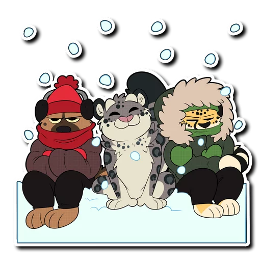 Sticker from the "Snow Leopard" sticker pack