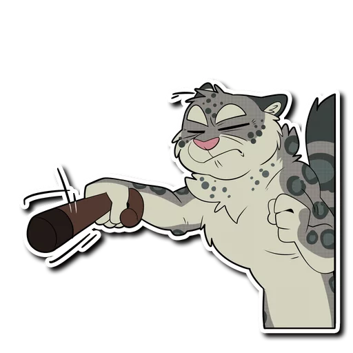 Sticker from the "Snow Leopard" sticker pack