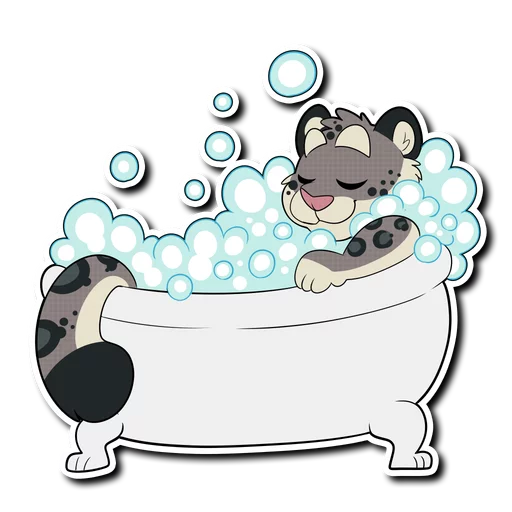 Sticker Snow Leopard