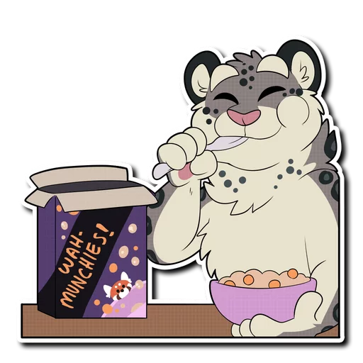 Sticker Snow Leopard