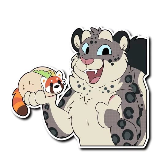 Sticker Snow Leopard