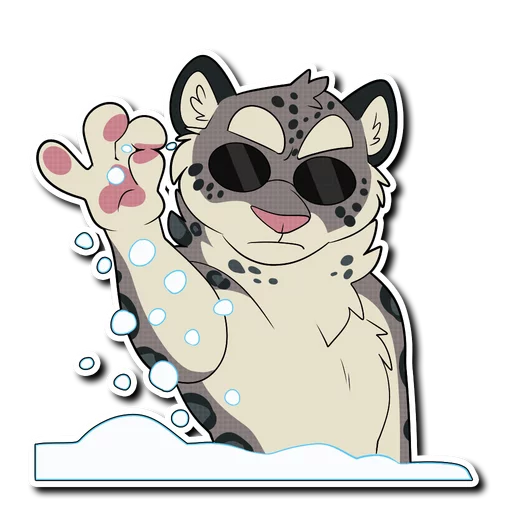 Sticker Snow Leopard