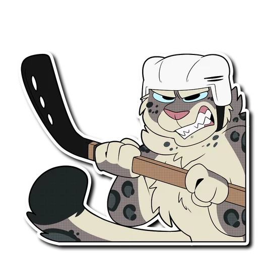 Sticker Snow Leopard