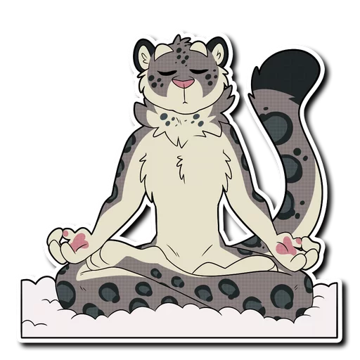 Sticker Snow Leopard