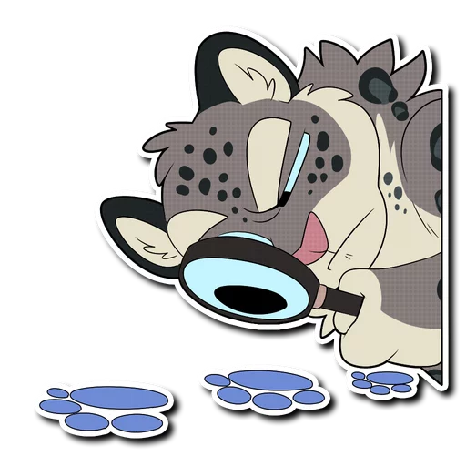 Sticker Snow Leopard