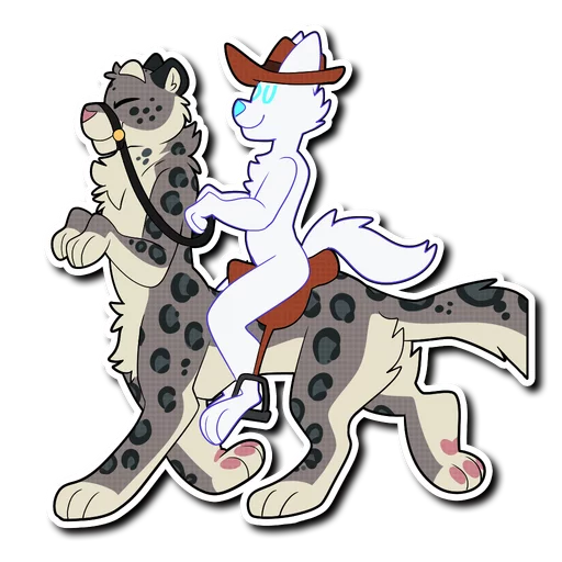 Sticker Snow Leopard