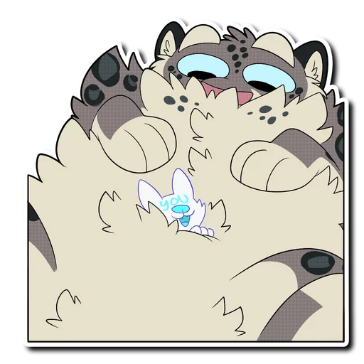 Sticker Snow Leopard