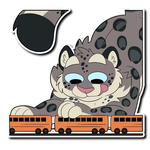 Sticker Snow Leopard