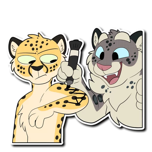 Sticker Snow Leopard