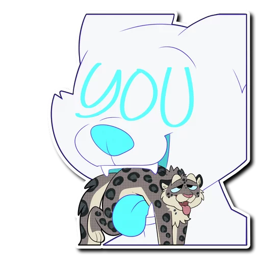 Sticker Snow Leopard