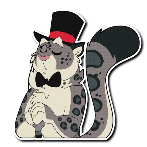 Sticker Snow Leopard