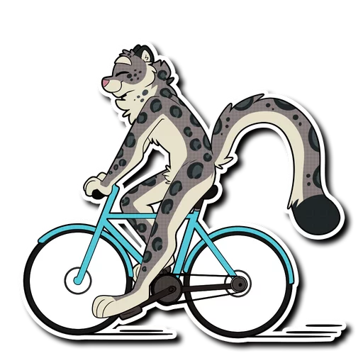 Sticker Snow Leopard