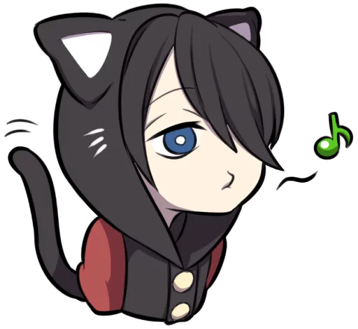 Sticker from the "BLACK KITTEN" sticker pack