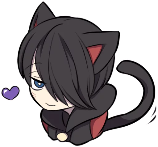 Sticker from the "BLACK KITTEN" sticker pack