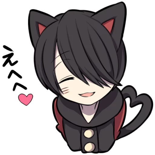 Sticker from the "BLACK KITTEN" sticker pack