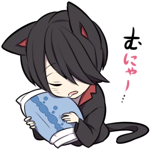 Sticker from the "BLACK KITTEN" sticker pack