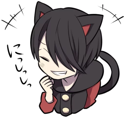 Sticker from the "BLACK KITTEN" sticker pack