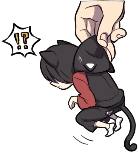 Sticker from the "BLACK KITTEN" sticker pack