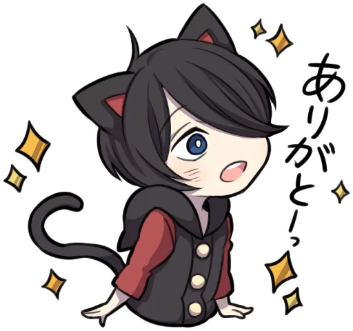 Sticker from the "BLACK KITTEN" sticker pack