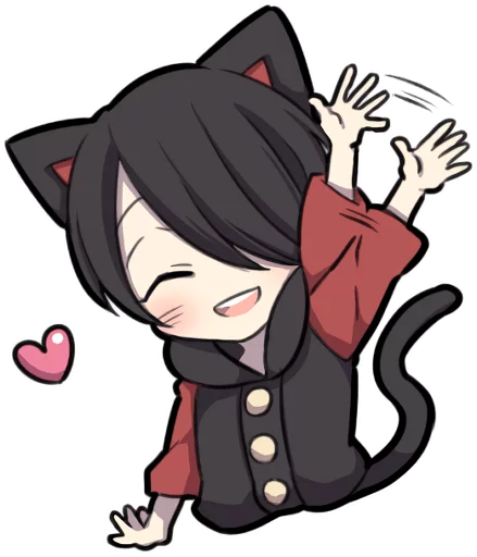 Sticker from the "BLACK KITTEN" sticker pack